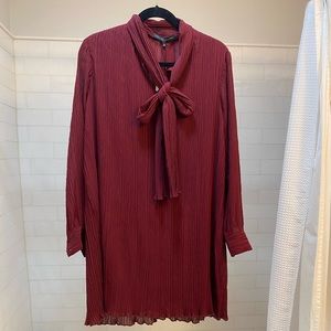 LAST CALL Wine-Colored English Factory Dress